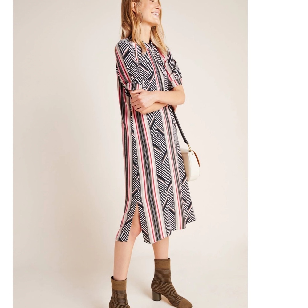Anthropologie McKenzie Mock Neck Tunic Dress Petite